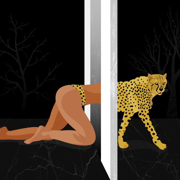 Elegance of Nature - The cheetah & The woman - Picture 2 of 2